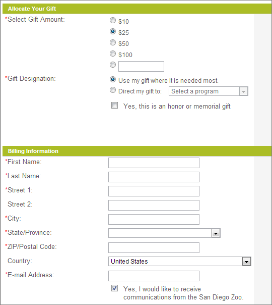 Group Form Elements Effectively Using White Space